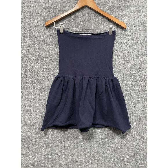 Zara Navy Blue Peplum Blouse - Picture 1 of 8